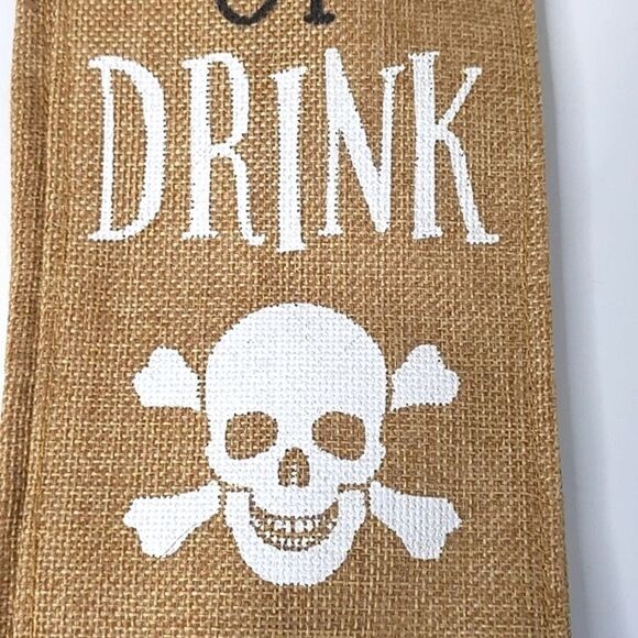 Burlap Halloween Beverage Gift Bag & Wood Halloween Sign Set - Picture 5 of 14